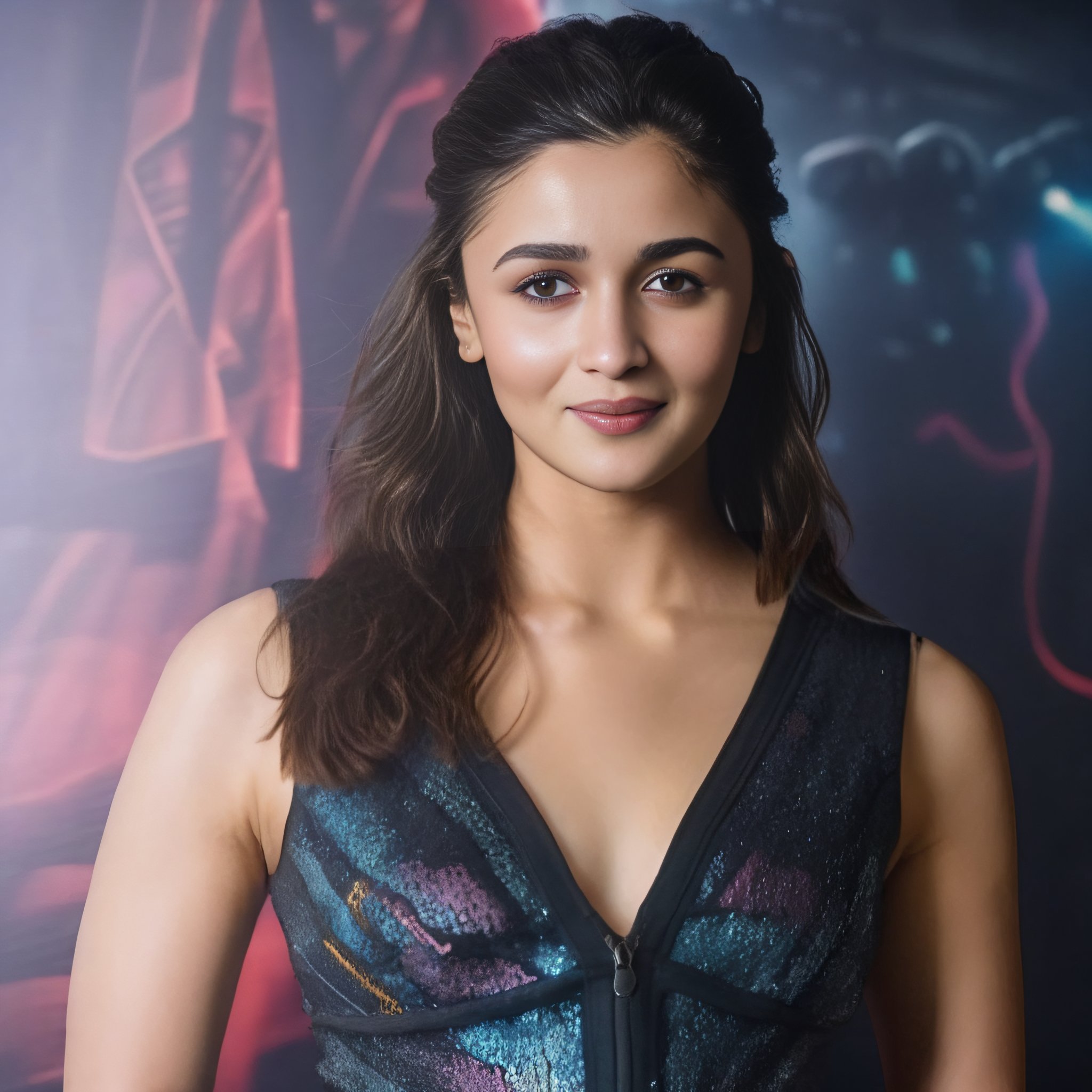 (AliaBhatt)<lora:AliaBhattSDXL:1> portrait of AliaBhatt person, in blade runner, professional photography, high resolution, 4k, detailed photo