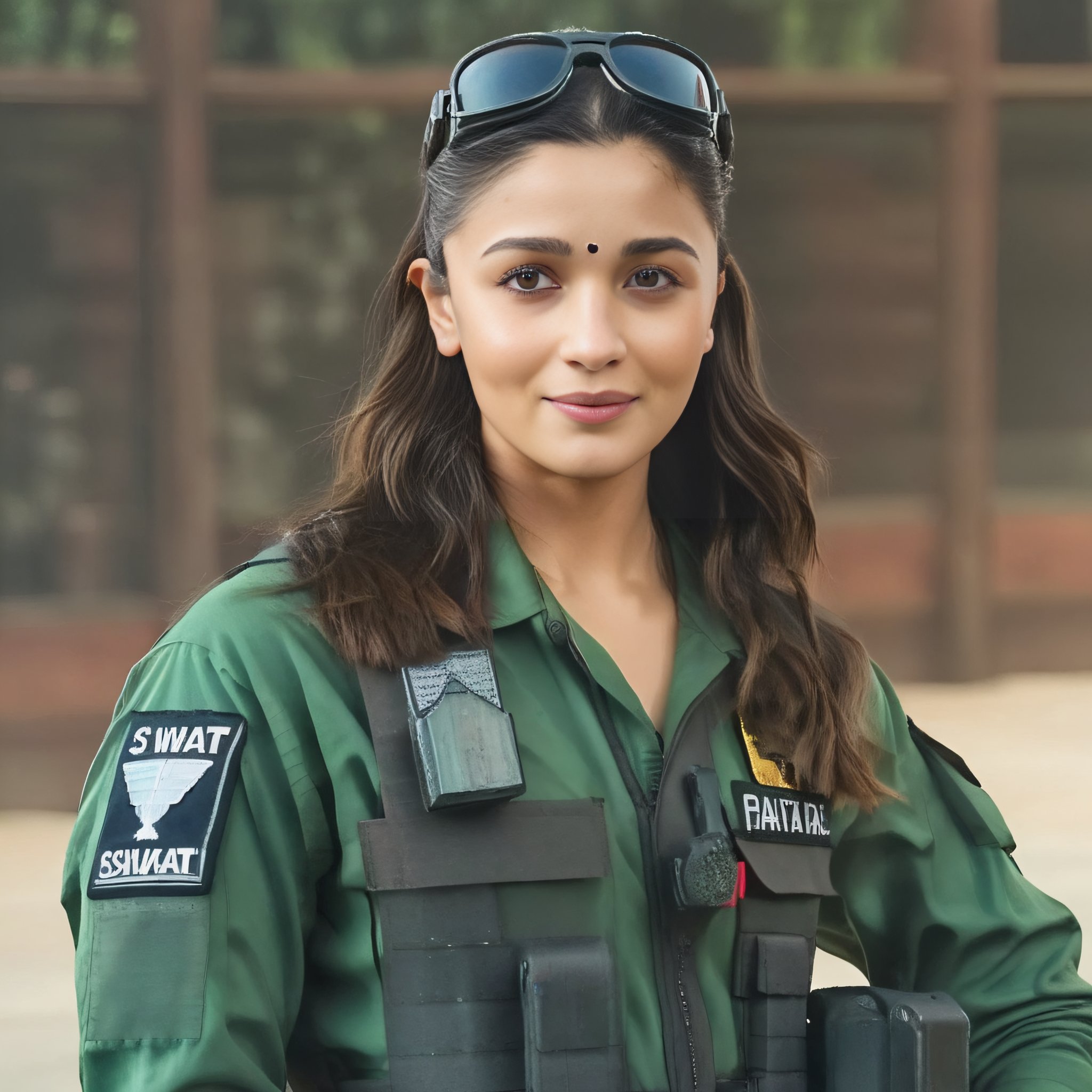 (AliaBhatt)<lora:AliaBhattSDXL:1>  photo of AliaBhatt as a member of swat team, cinematic lighting