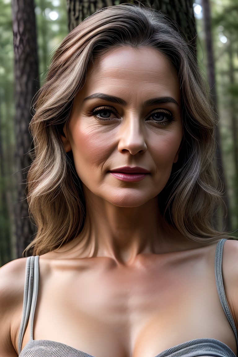 cinematic, [medium body shot(1.5)] [elegant and shapely 30 year old woman (1.5)], 

RAW photo, highly detailed, masterpiece, stunningly beautiful a 48 year old woman, grey hair, background is wooded forest filled with pine trees, photorealism, photorealistic, highly details,

(medium body shot:1.3), detailed face, detailed eyes, detailed hands, detailed fingers, detailed anatomy, LowRA,

masterpiece, HDR, 8k, detailed face, detailed eyes, detailed hands, detailed fingers, detailed limbs:1.5,

8k, HDR, RAW photo, best quality, masterpiece, Detailed face, photo of perfecteyes eyes