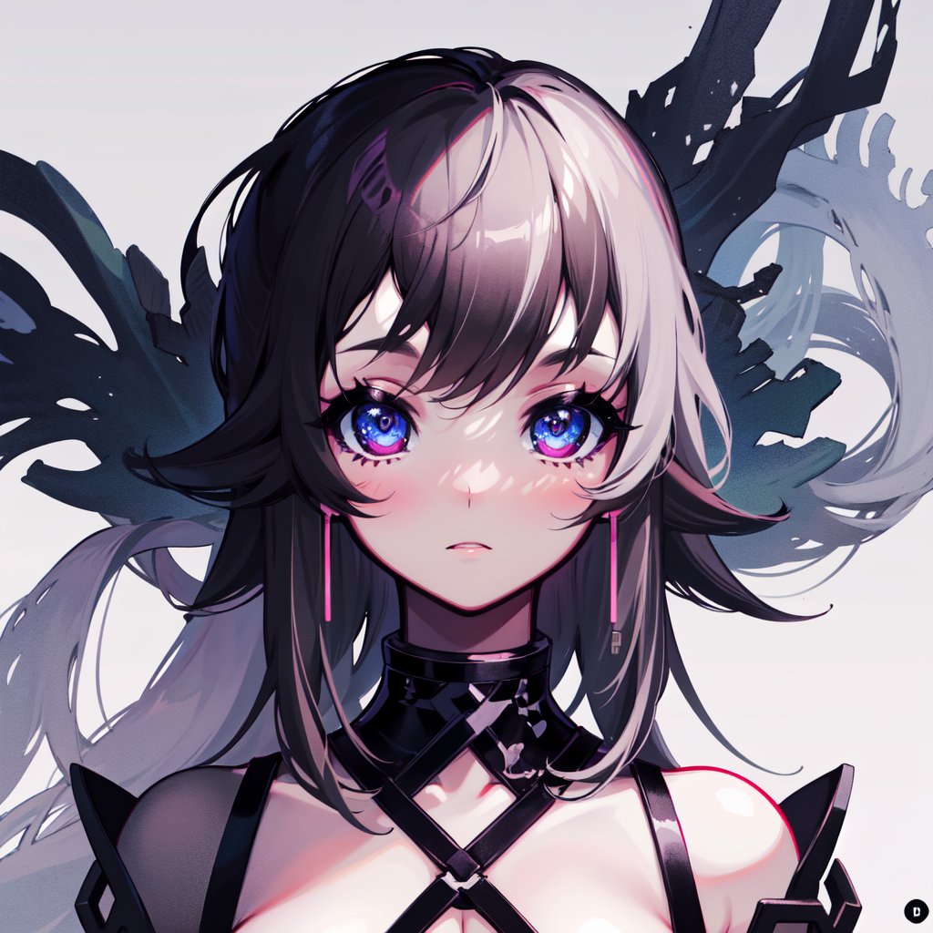 1girl,  high quality,  highres,  absurdres,  masterpiece,  Neon,  Geoxor,  white_background,  portrait,<lora:EMS-74061-EMS:1.000000>