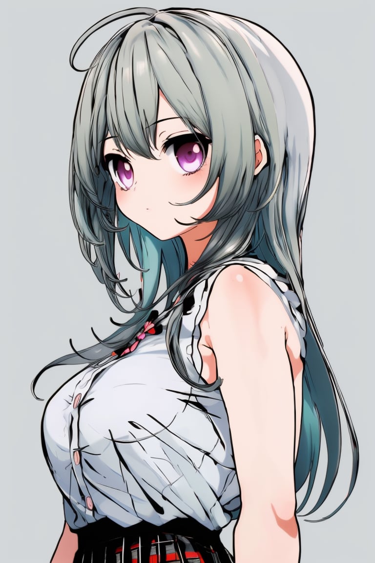 "1 girl, Anime-inspired scenes, adorable girls, attractive high school girls, (kawaii style), playful chases, whimsical artwork, (seductive expressions), bright colors, upskirts, light grey hair, light green hair, (((dark circles under the eyes))), purple eye, ahoge, Stinking eyes, long hair, BIG BREASTS, black blazer, white blouse, plaid pleated skirt.''
BREAK, masterpiece, highest quality, cute illustrations, 1girl,perfect,hand,fingers,masterpiece,best quality, nsfw,Prison,1 girl,midjourney