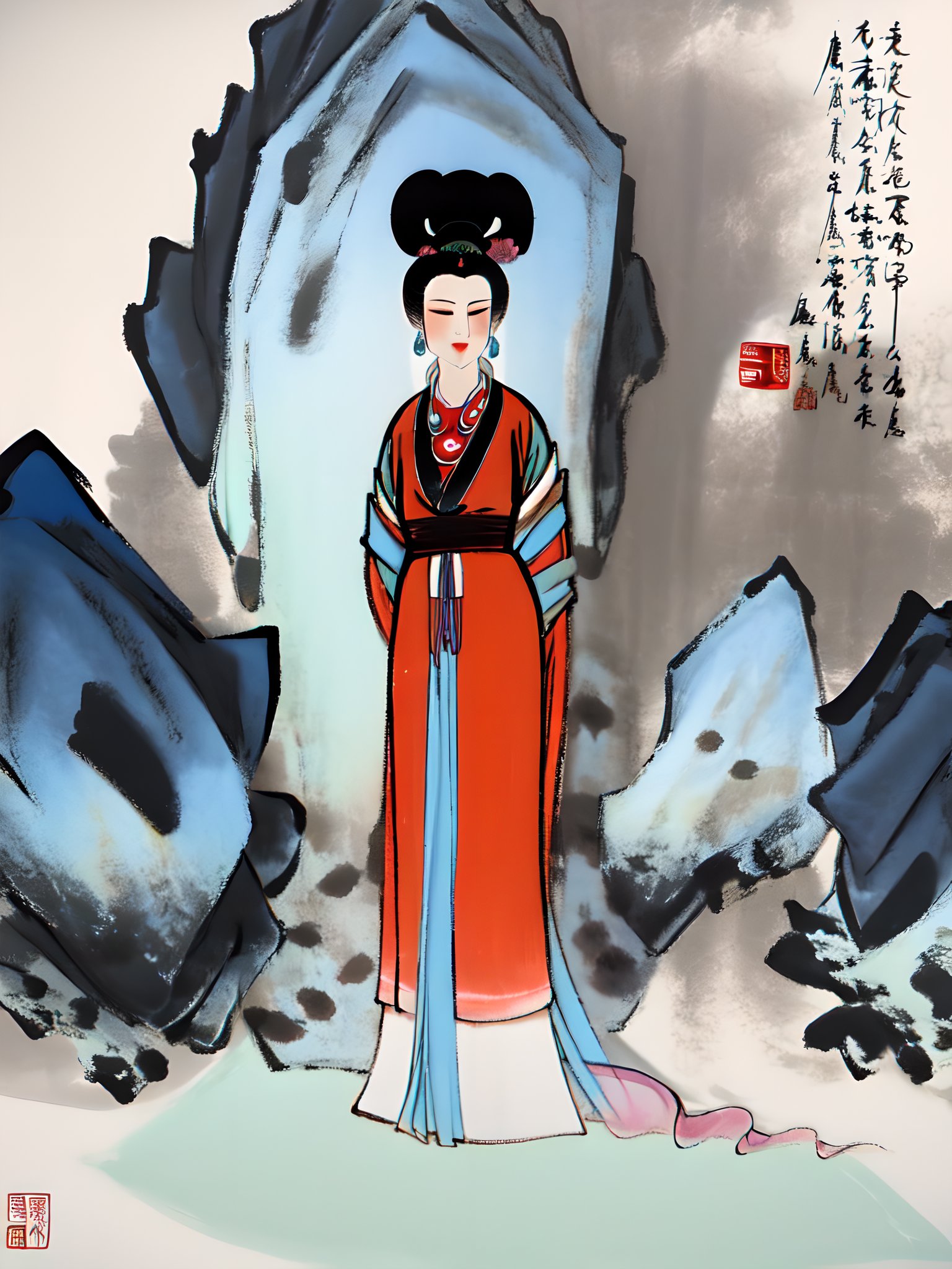  Chinese lady painting