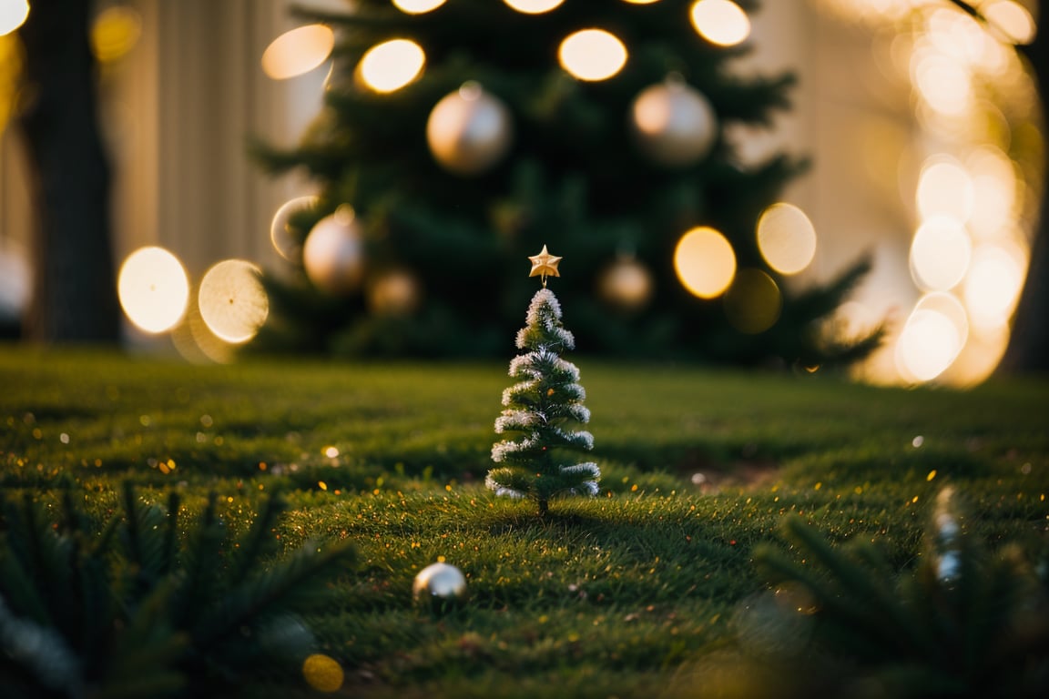 Christmas 1girl,  solo,  blurry,  tree,  no humans,  depth of field,  blurry background,  plant,  nature,  scenery,  bokeh,<lora:EMS-179984-EMS:0.800000>