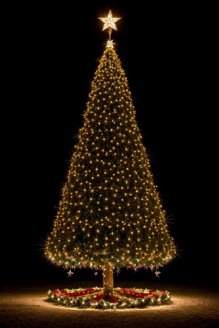 Christmas tree,  night,  scenery,  christmas tree,  fireworks,  christmas ornaments,<lora:EMS-179984-EMS:0.800000>
