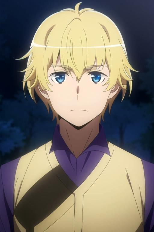 (best quality:1.1), (masterpiece:1.4), photorealistic, 1boy, solo, male focus, looking at viewer, upper body, , anime coloring, realistic, <lora:finne_deimne:1>, finne_deimne, blonde hair, blue eyes