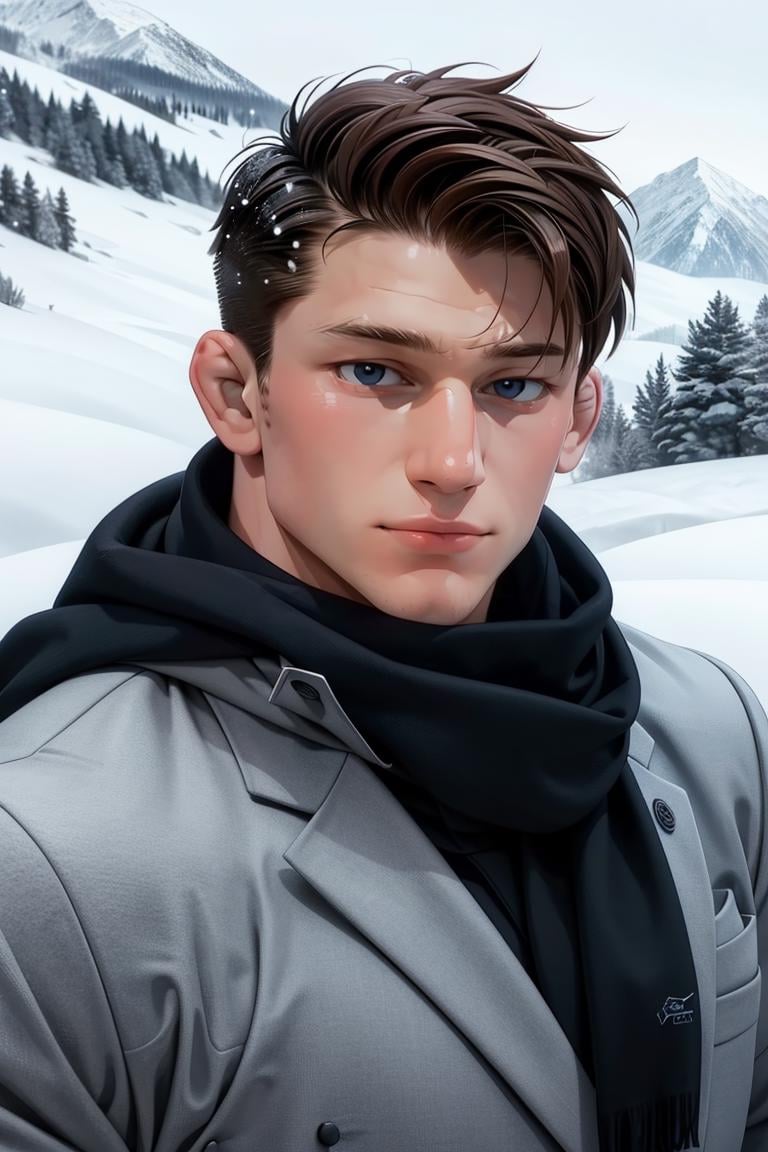 (masterpiece,  best quality:1.2),  man,  muscular:1.5,  (depth of field:1.1),  photo of person,  winter clothes,  scarf,  jacket,  shirt,  pants,  snow,  mountain,  park,  masterpiece,  highness,  perfect face,  perfect picture,  detailed eyes,  sharp focus, High detailed view,<lora:EMS-92772-EMS:1.000000>