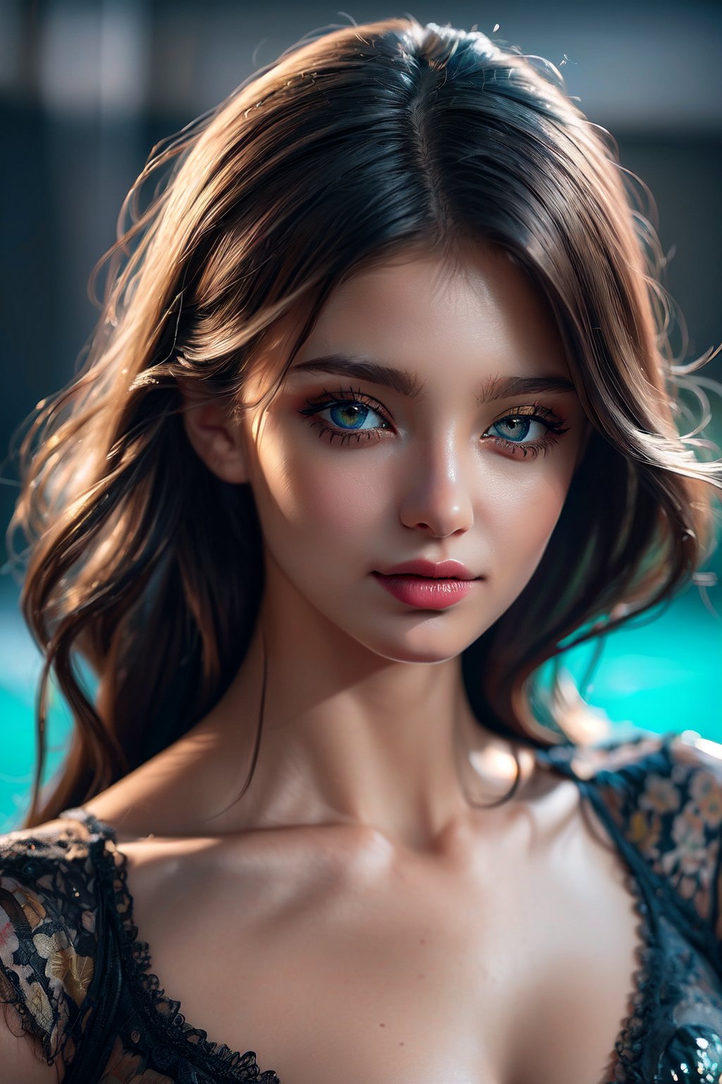 (masterpiece, high quality:1.5), 8K, HDR, 
1girl, well_defined_face, well_defined_eyes, ultra_detailed_eyes, ultra_detailed_face, by FuturEvoLab, 
ethereal lighting, immortal, elegant, porcelain skin, jet-black hair, waves, pale face, ice-blue eyes, blood-red lips, pinhole photograph, retro aesthetic, monochromatic backdrop, mysterious, enigmatic, timeless allure, the siren of the night, secrets, longing, hidden dangers, captivating, nostalgia, timeless fascination, 