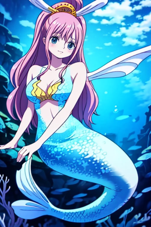 Shirahoshi, mermaid, scales of fish, , (underwater:1.2),detailed face,, (masterpiece:1.2), highres, best quality, 8k,
,<lora:659111690174031528:1.0>