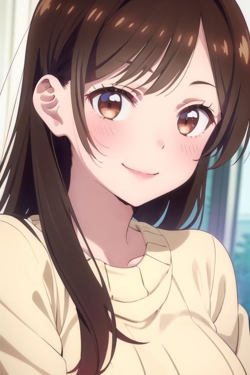 (((pixel-perfect, detail-perfect))), solo, 1girl, <lora:chizuru-kanokari-01:0.8>, chizuru ichinose, sweater, looking at viewer, smile, upper body