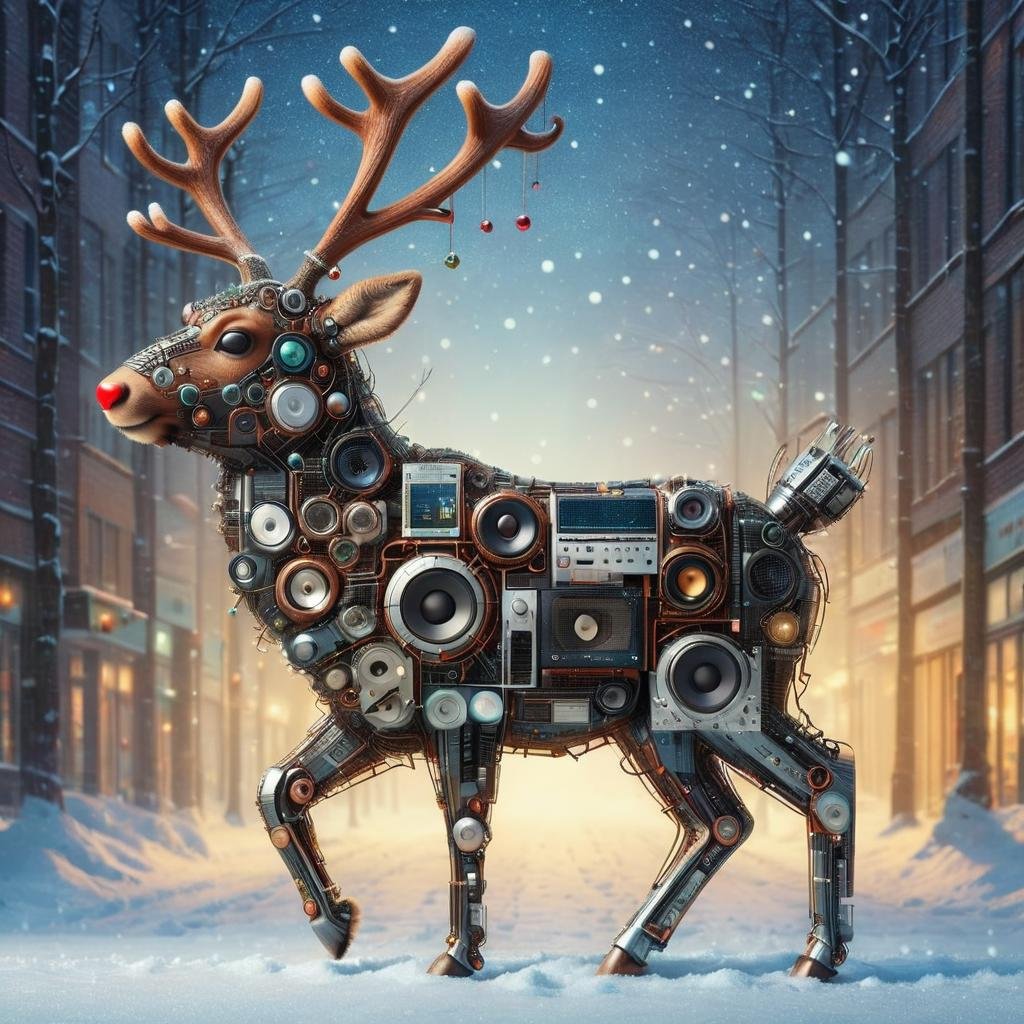 a digitalste <lora:digitalste:0.8> reindeer 