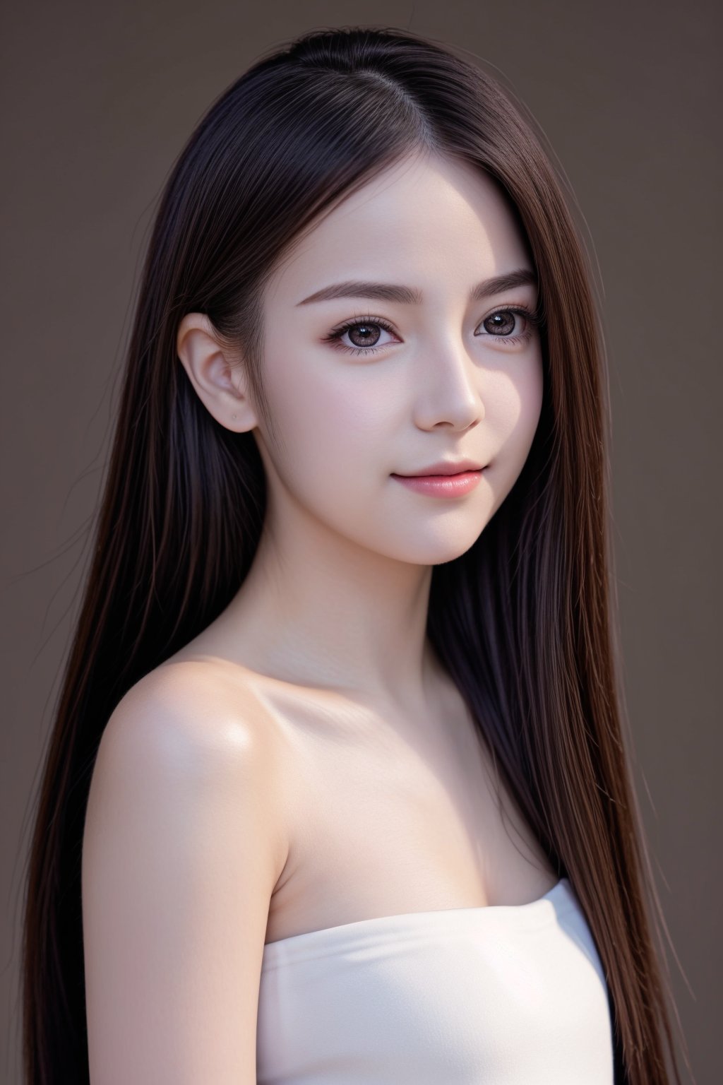 a Realistic Dutch goddess, 20 year old, white skin like porcelain, gorgeous face, perfect height, white skin, dark background,  rim light, glowing in the dark,  beautiful woman, big rounded natural eyes, amazing long straight hair with side bangs, Sleek and Shiny hairstyles, cute happy face, center image, style, 8k Resolution, human hands, elegant, dynamic, highly detailed, smooth, amazing Incredibly beautiful, ,<lora:659111690174031528:1.0>