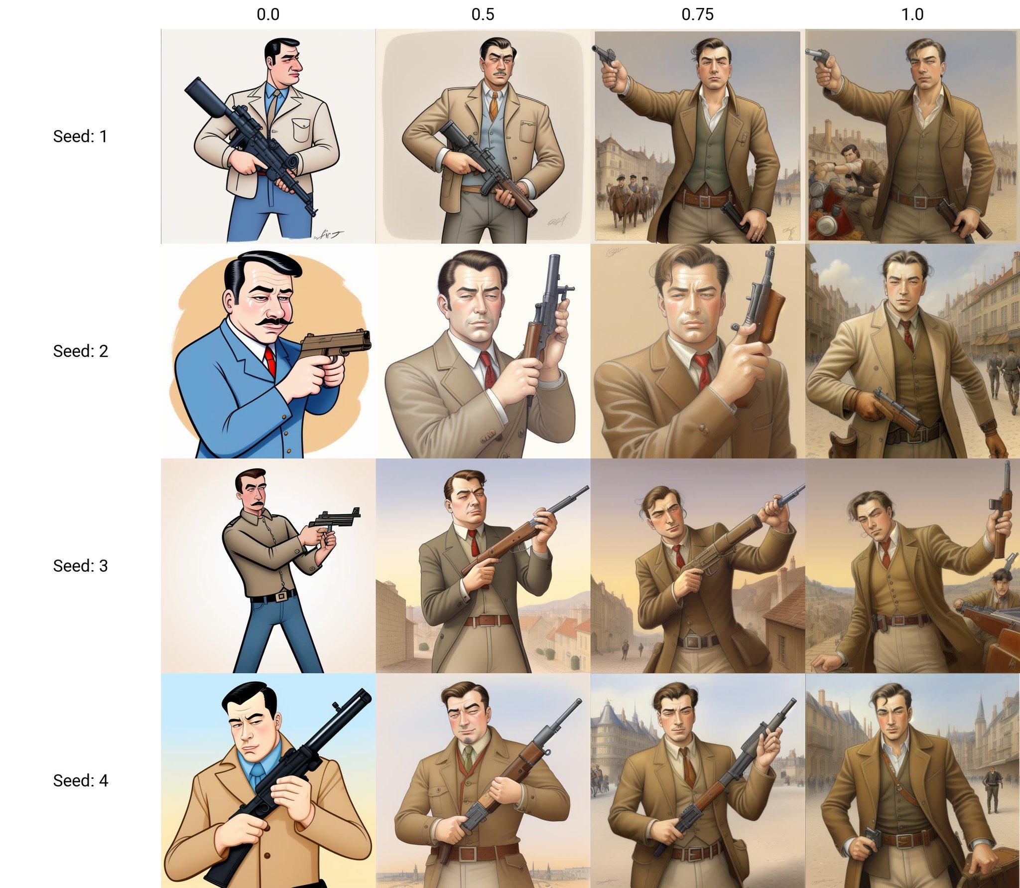 Illustration of a man with a gun, in the style of Jean-Pierre Gibrat <lora:gibrat-12:0.0> 