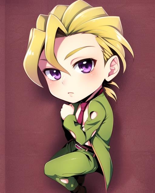 1boy, fugojojo, purple eyes, BREAK (blonde hair), halfbody, hq, hi res, amazing artwork, pixiv, chibi, cute,  <lora:fugojojo-000007:0.9>