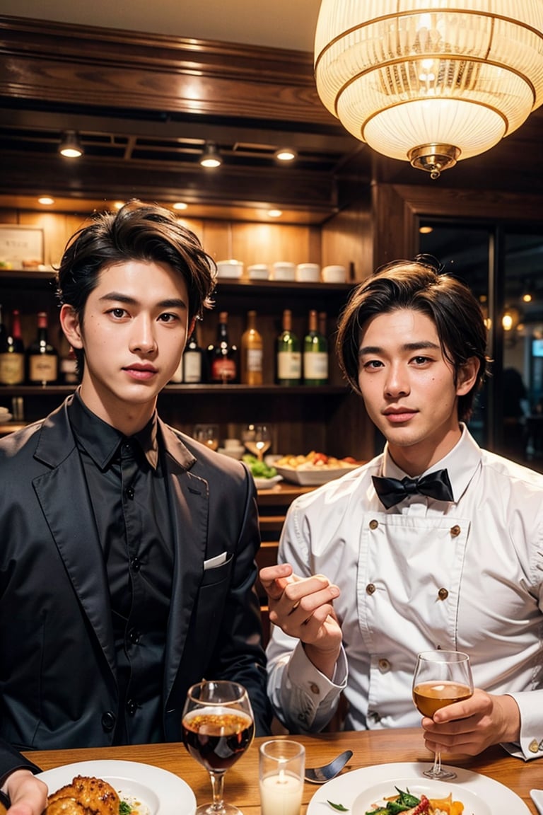 Handsome Men , Five star restaurant