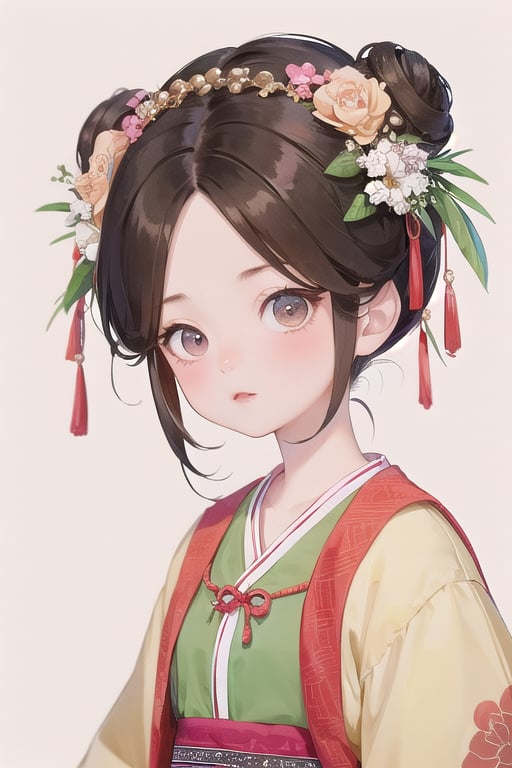 qgirl,  1girl, hair ornament, hair flower, hair bun, chinese_clothes,<lora:EMS-225593-EMS:1.000000>