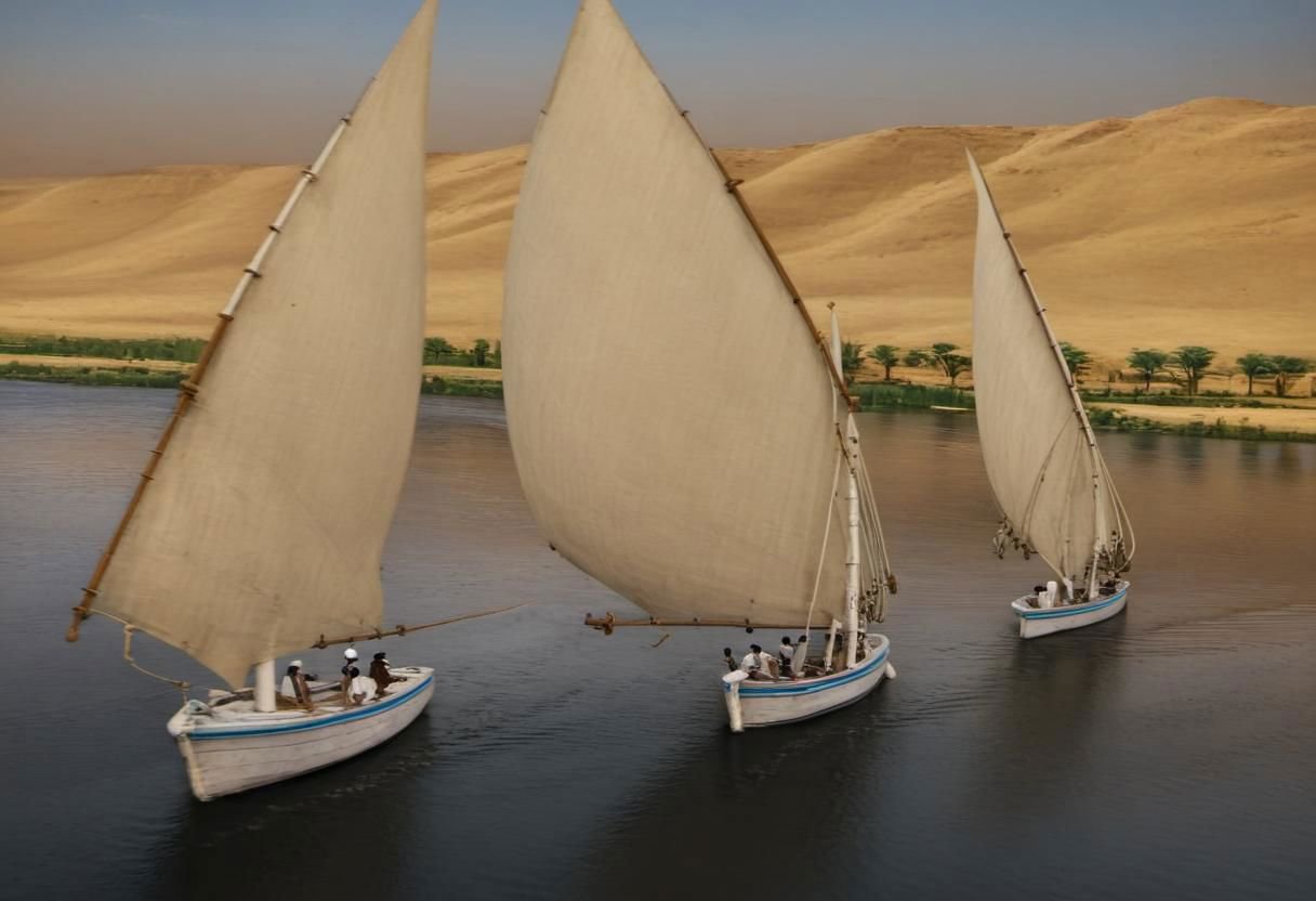 sailboats, nile