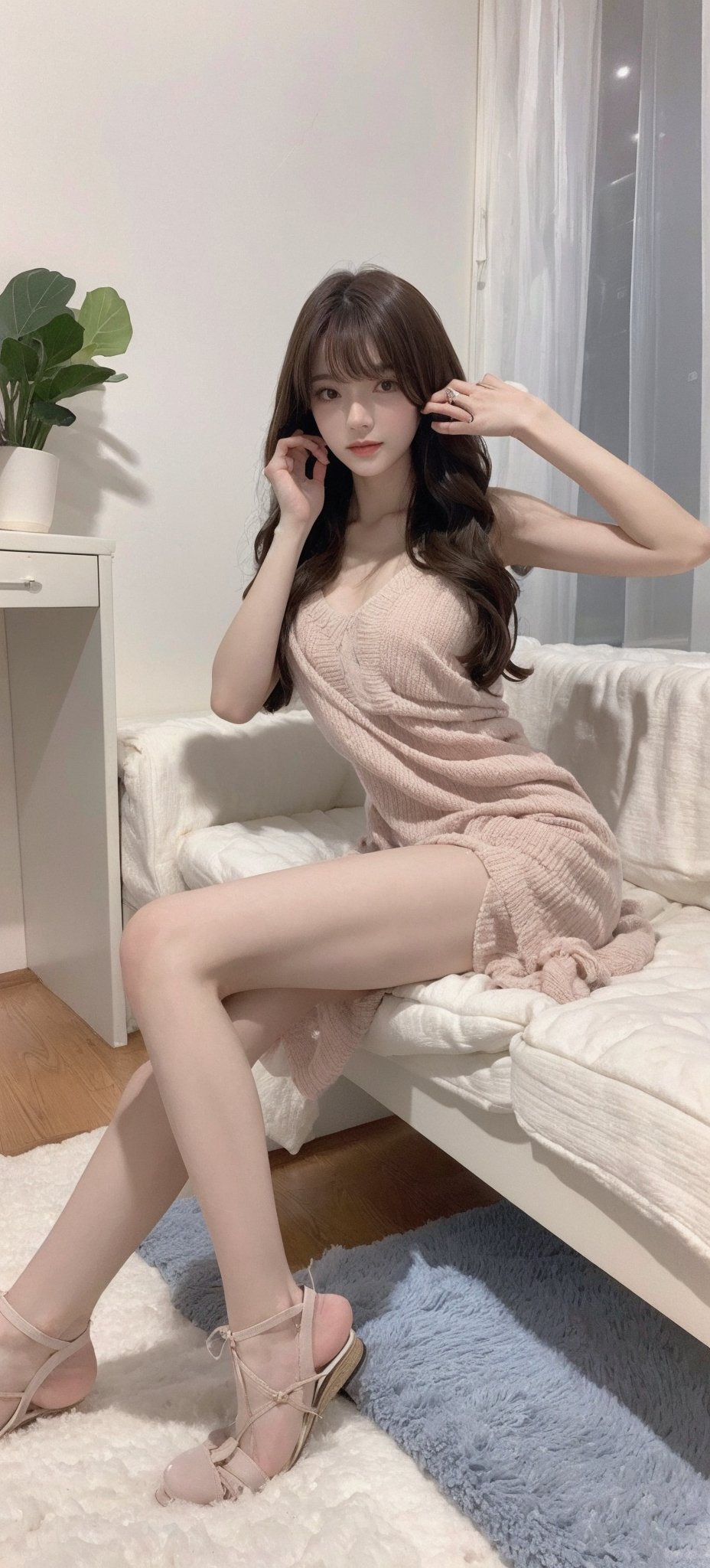  Best quality,xtt,xxt,1girl,long wavy hair,good proportions,shapely body,( lota-style dress), indoors, xtt