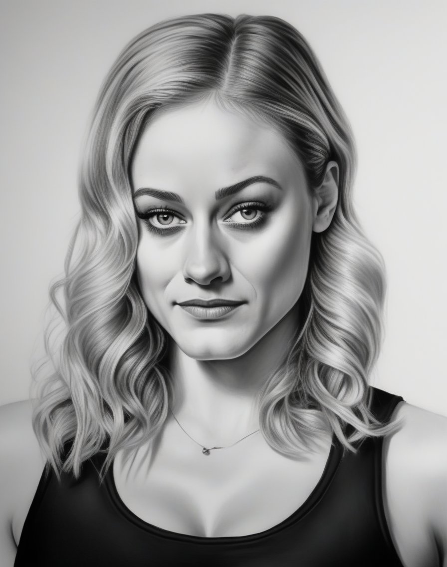 OliviaTaylorDudley,<lora:OliviaTaylorDudleySDXL:1>, sketching on ivory paper with charcoal pencil, in the style of realistic hyper-detailed portraits, digital airbrushing, monochrome , commission for, i can't believe how beautiful this is