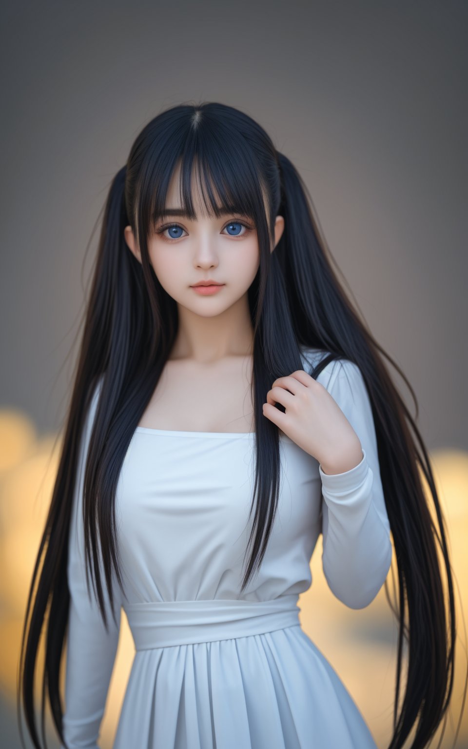 (8k, best quality, masterpiece:1.2),(best quality:1.0), (ultra highres:1.0), a beautiful girl,  from head to waist, extremely luminous bright design,autumn lights, long hair,  big eyes, amazing eyes, details eyes, ,<lora:659111690174031528:1.0>