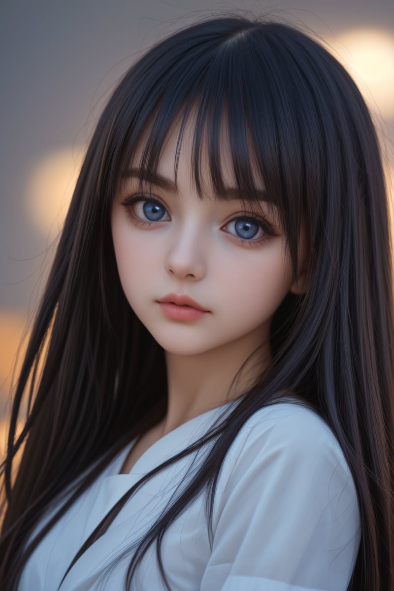 (8k, best quality, masterpiece:1.2),(best quality:1.0), (ultra highres:1.0), a beautiful girl,  from head to waist, extremely luminous bright design,autumn lights, long hair,  big eyes, amazing eyes, details eyes, ,<lora:659111690174031528:1.0>