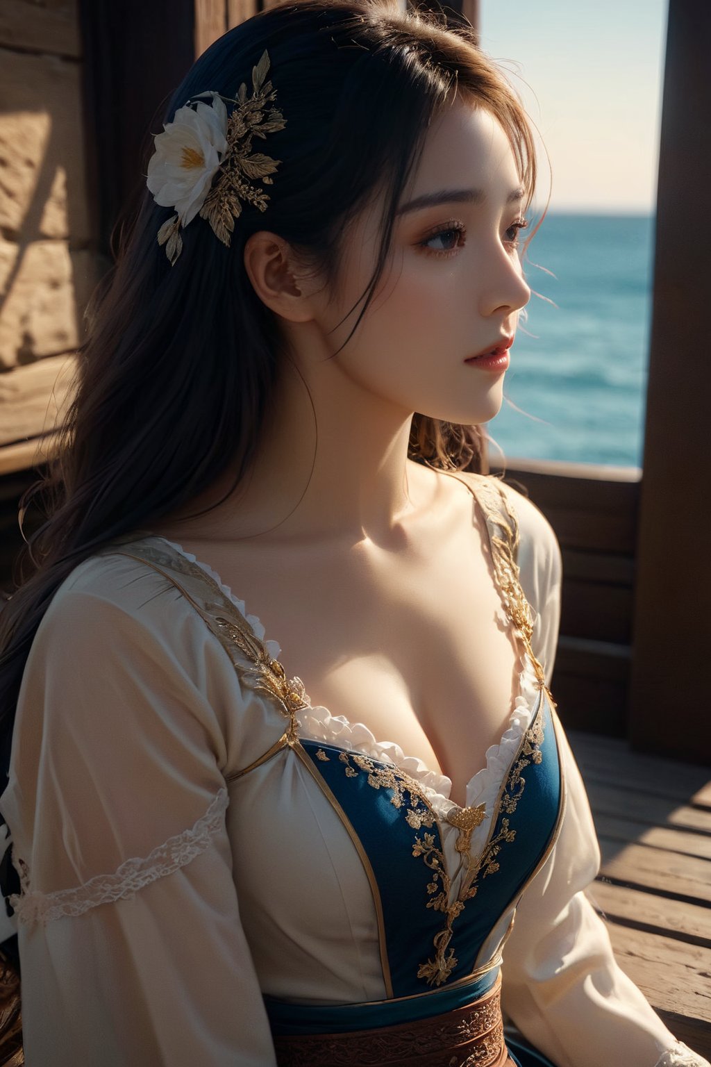  ((very detailed CG)), ((8k)), hot spring, a girl, solo, beautiful face, very long hair, unparalleled masterpiece, exquisite CG render, Upper body,Big breasts, big tits,Best quality, masterpiece, ultra high res, (real person,fashion photography portrait,photograph), (cowboy shot), deep shadow, low key ,,,,, ,(pureerosface_v1:0.5), chang, glowing, dish hair, light master,long sleeves,qingsha,yuechan, Face Score