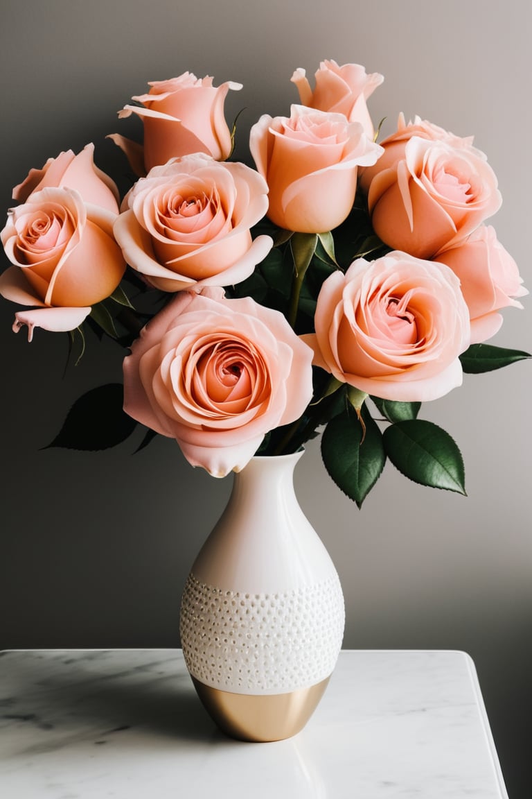 A beautiful vase of roses