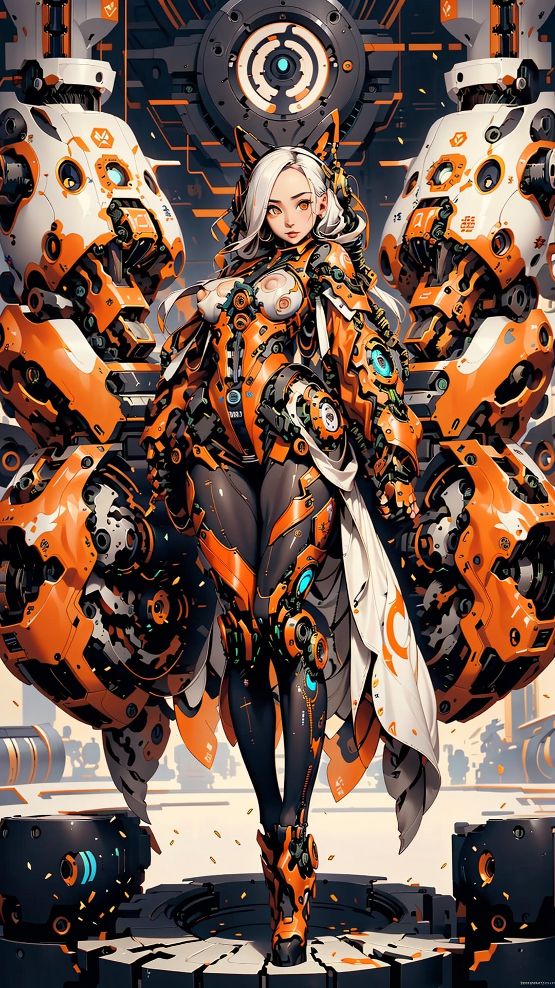 bj_Fault art, 1girl, , solo, long hair, black_eyes, pretty face, animification, glowing eyes, glitch, white hair, cinematic lighting, strong contrast, high level of detail, Best quality, masterpiece, (machinery 1:2), azur lane,  Mecha, triangle black hole, best quality,  posing in front of a colorful and dynamic background, , , ((nude:0.67)),  (boobs naked:0.8),  ((nipples:0.8)),  Hyung Tae Kim,  BY MOONCRYPTOWOW,<lora:EMS-2116-EMS:0.700000>,<lora:EMS-227895-EMS:0.800000>,<lora:EMS-2121-EMS:0.800000>