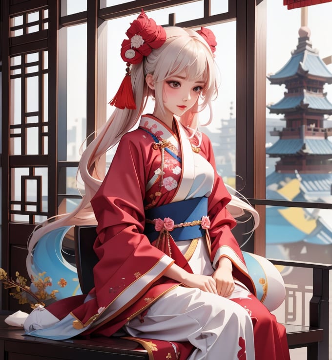  1girl, solo, hanfu, chinese clothes, best quality, amazing quality, very aesthetic, absurdres,