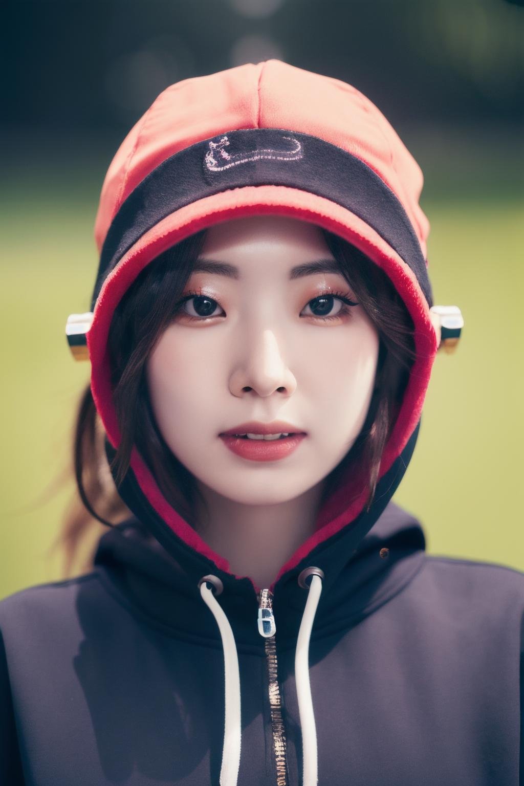 <lora:Dahyun_BRA:1>, (a picture of Dahyun, hoodie, headphones, hat), (detailed lighting, extremely detailed skin, extremely detailed hair, shadows, 8k), looking at viewer, (High Key Lighting), masterpiece, top quality, best quality, official art, unity 8k wallpaper, highres, ultra-high res, ultra-detailed, beautiful and aesthetic