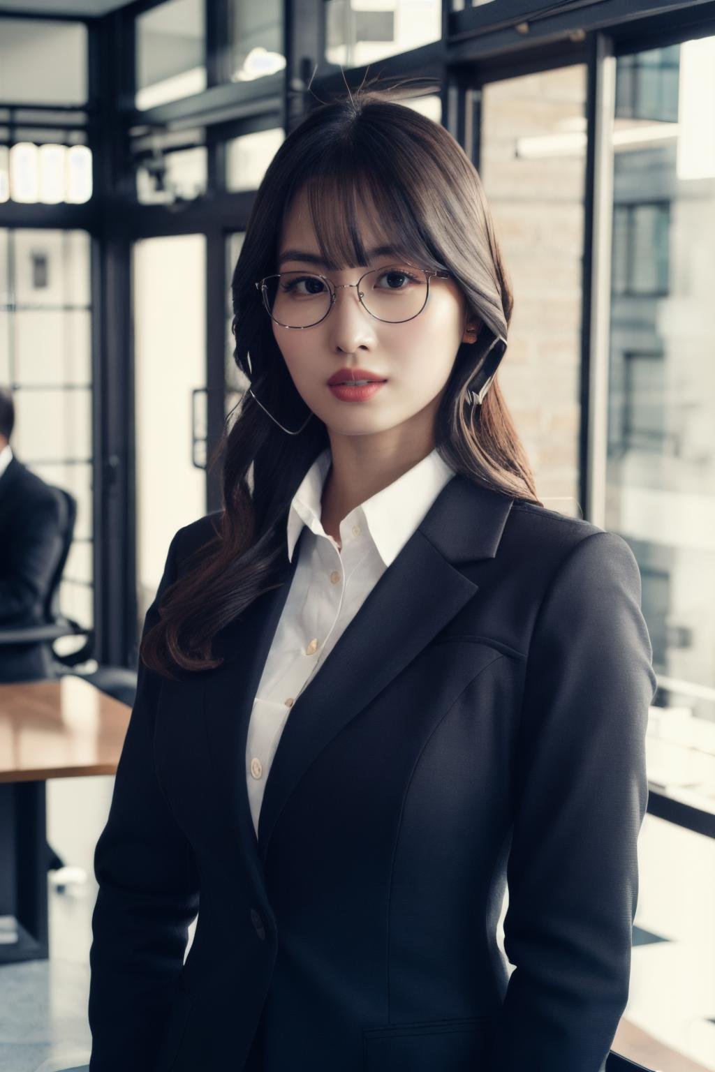 <lora:Momo_BRA:1>, (a picture of Momo, office worker, office lady, suit, indoors, office), (detailed lighting, extremely detailed skin, extremely detailed hair, shadows, 8k), looking at viewer, (High Key Lighting), masterpiece, top quality, best quality, official art, unity 8k wallpaper, highres, ultra-high res, ultra-detailed, beautiful and aesthetic