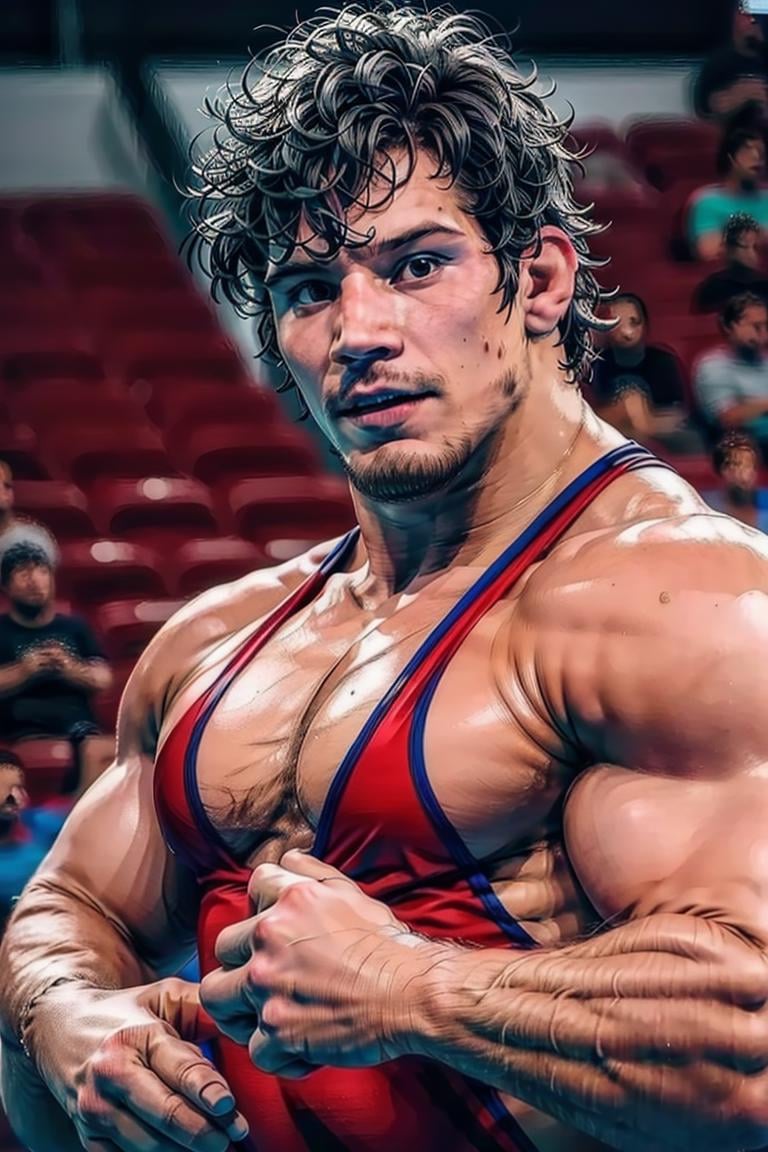 (masterpiece,  best quality:1.2),  man,  facial hair,  ,  solo,  1boy,  (depth of field:1.1), solo,  flexing,  photo of man,  wrestling singlet,  (((medium shot))),  arena,  masterpiece,  perfect face,  perfect picture,  detailed eyes,  sharp focus,<lora:EMS-238348-EMS:1.000000>