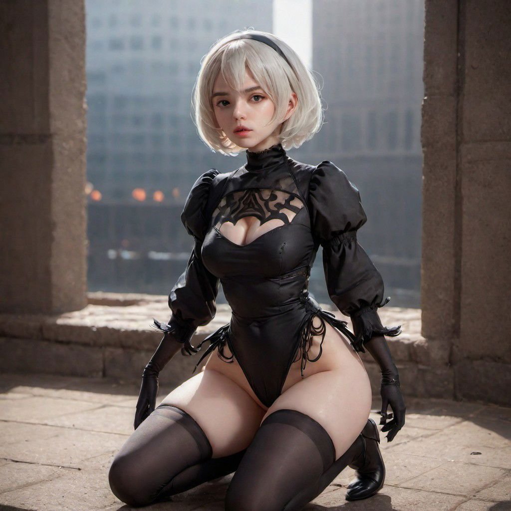 <lora:2b_nier_automataXL:1>,2B,sit, detailed background, Depth of Field, volumetric light, crisp focus, Absurd, realistic proportions, good anatomy, (Realistic, hyperrealistic:1.4), HDR 16K,