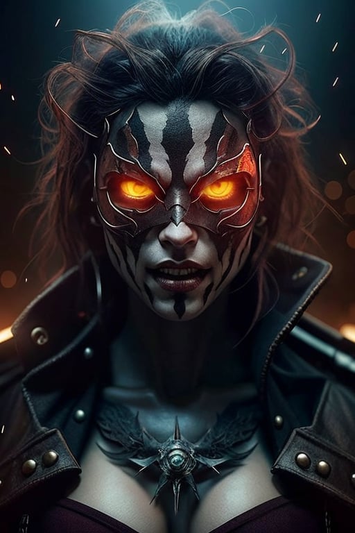 powerfull (demonic creature:1.2), red tech googles, demon mask, androgynous male, strong pose, tech heavy armor, Raiden, metal gear style, lightning effects, thunder effects, dark sky raining, god of thunder, dark hair, infernal city background, tall structures, infernal towers background, dark red colors, apocalyptical, far distance, full body, perfect detailed face, detailed symmetric circular iris, realistic, stunning realistic photograph, 3d render, octane render, intricately detailed, cinematic, Isometric, dark fantasy theme, mystical, Dark theme, underworld theme, deviant art masterpiece, white skin, crimson eyes, dark tattoos, colour grading, dark illustration, extreme quality, extremely detailed, ultra-detailed face, ultra hd 8k, dark lightning, concept art, hyperdetailed, intricately detailed gothic art, triadic colours, fantastical, intricate detail, splash screen, complementary colours, fantasy concept art, 8k resolution, soft lighting, film photography, film grain, hyperrealist