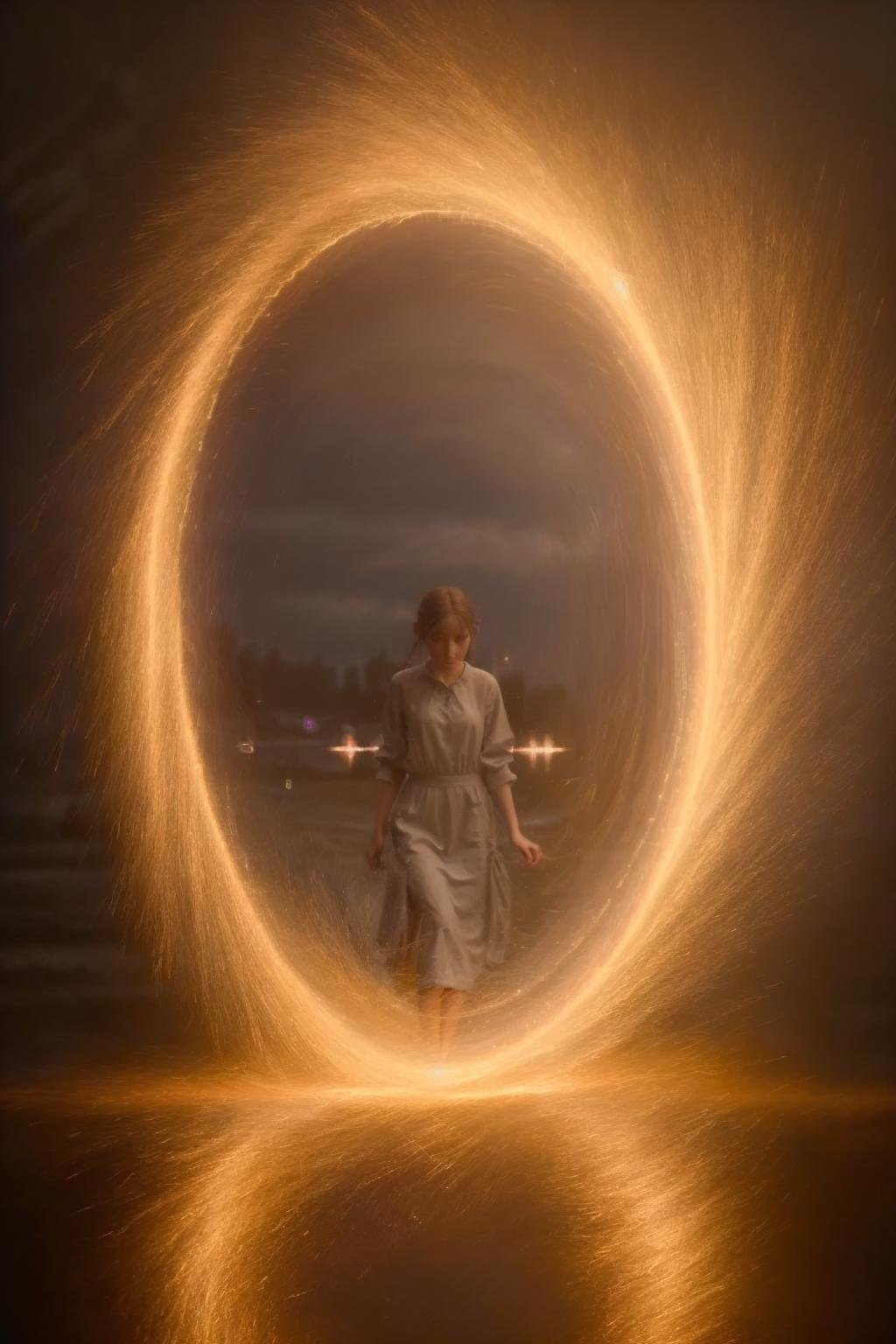 masterpiece,realistic, 1girl in a magic portal,  <lora:magic_v1:0.6>,