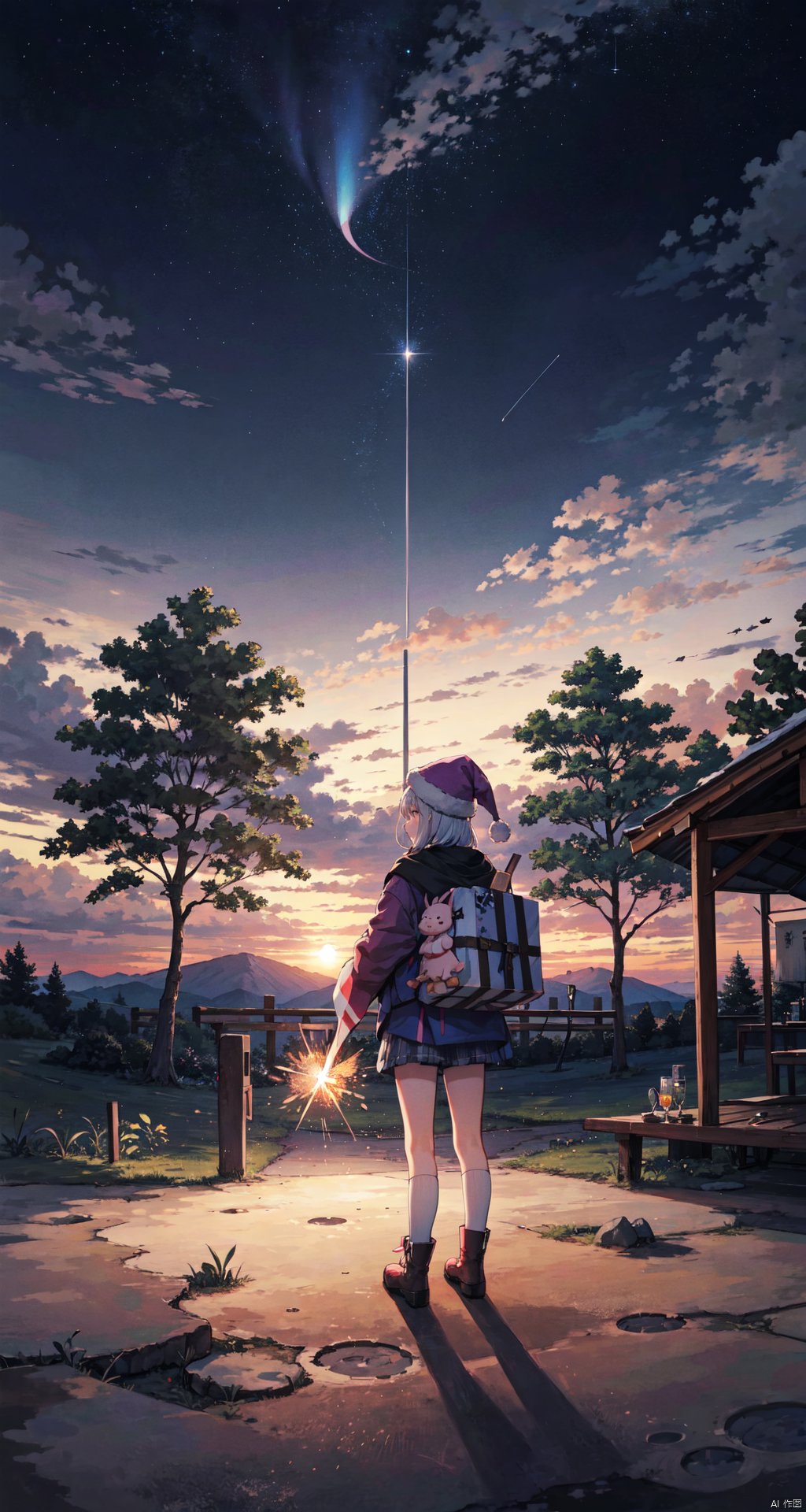  1970s_\(style\), 1980s_\(style\), 1girl, above_clouds, aerial_fireworks, alien, america, american_flag, angela_balzac, antlers, astronaut, aurora, baggy_clothes, balcony, beamed_eighth_notes, blue_sky, boots, building, campfire, castle, chimney, christmas, christmas_lights, christmas_ornaments, christmas_tree, city, city_lights, cityscape, cloud, cloudy_sky, condensation_trail, constellation, constellation_print, crescent_moon, desert, dusk, dust, earth_\(planet\), embers, ferris_wheel, festival, field, fireflies, fireworks, flag_background, flashlight, flower_field, fountain, full_moon, galaxy, globe, gradient_sky, grass, halftone, halftone_background, hill, hirschgeweih_antennas, horizon, house, jacket, lamppost, landscape, light, light_particles, lighthouse, lights, looking_outside, milky_way, miyamizu_mitsuha, moon, moonlight, mountain, mountainous_horizon, night, night_sky, onsen, outdoors, pillar, pine_tree, pink_skirt, planet, print_headwear, purple_sky, pussy_juice_puddle, rainbow, reindeer, rocket, rooftop, science_fiction, shooting_star, shore, skirt, sky, skyline, skyscraper, snow, snowing, solo, space, space_craft, space_helmet, spacesuit, sparkler, standing, star_\(sky\), star_\(symbol\), starry_background, starry_sky, starry_sky_print, steam, summer_festival, sunrise, sunset, tanabata, tanzaku, telescope, tent, touwa_erio, tower, town, tree, twilight, uchiwa, ufo, ultimate_madoka, utility_pole, vines, window, winter, wooden_fence, yellow_shorts, yukata