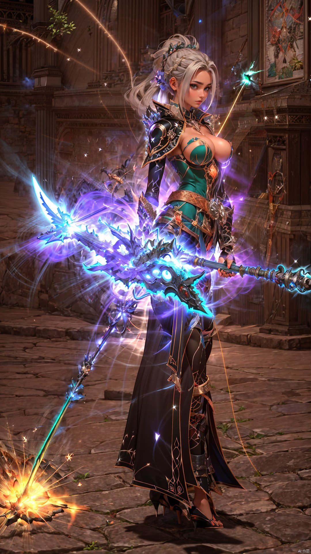 1girl, breasts, solo, green, dress, eyes, coat, the, short
(mage staff:1.3),  (l2lightweapon:1.2) , L2Lightweapon, Lactating