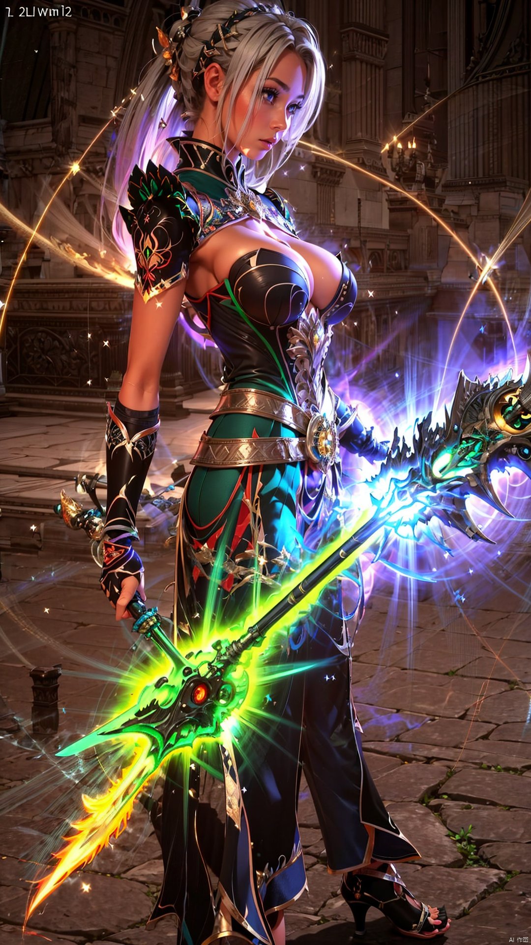 1girl, breasts, solo, green, dress, eyes, coat, the, short
(mage staff:1.3),  (l2lightweapon:1.2) , L2Lightweapon, Lactating