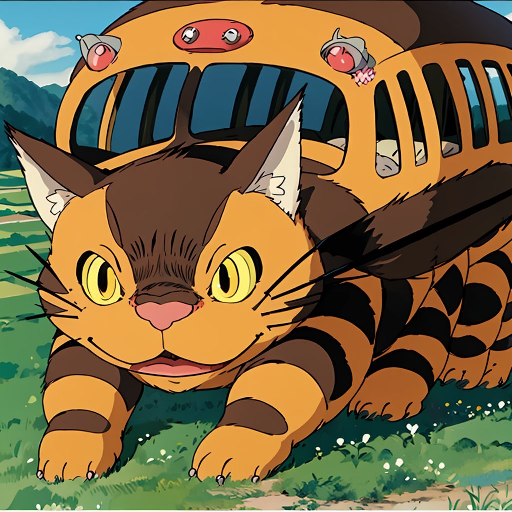 <lora:totoro001:0.7>,solo,Catbus,cat eye,