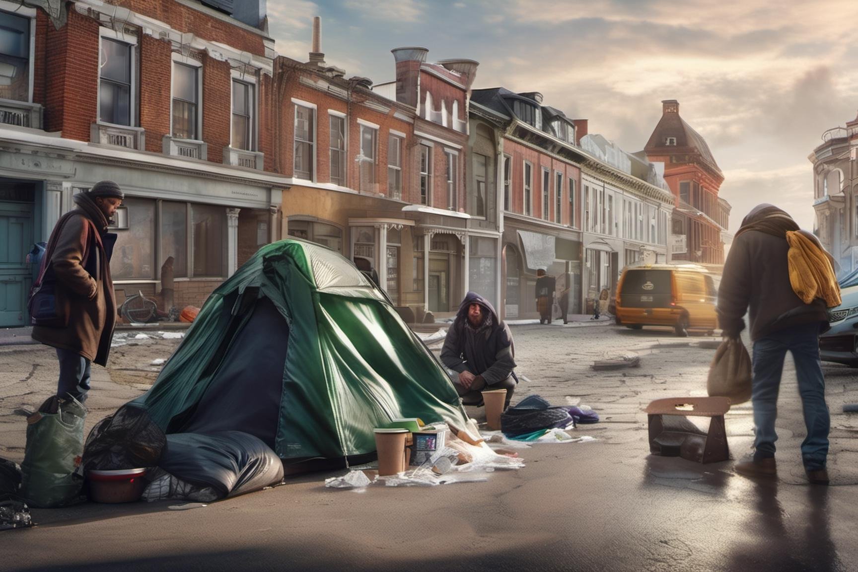 (((masterpiece))),  (((extremely depressing scene of homeless men and women waiving at the camera))),  (they are waiving at the camera to "say hi to 2024"),  (depressing scene of people digging into the trash cans looking for food),  (it is a gothic scene of despair),  complex 3d render,  intricate reflections,  ultra-detailed,  HDR,  Hyperrealism,  Panasonic Lumix s pro 50mm,  8K,  octane rendering,  raytracing,  (((professional photography))),  high definition,  photorealism,  hyper-realistic,  bokeh,  depth of field,  dynamically backlit,  studio,  vibrant details,  ((professional Color grading)),  photorealistic,  monster, , , monsterdiversity", darkart, DonMn1ghtm4reXL,<lora:EMS-57135-EMS:0.400000>