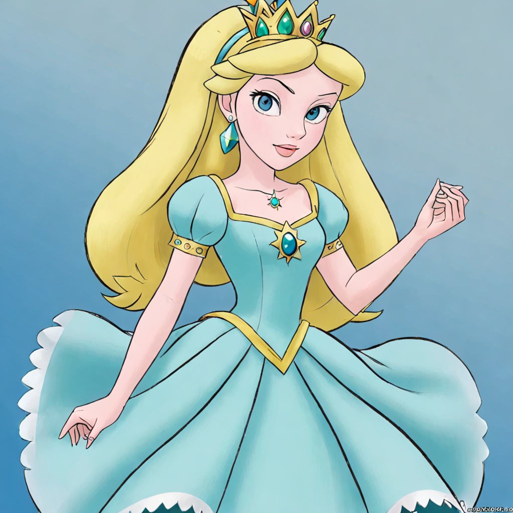 <lora:Jab:1>princess rosalina in the style of jab