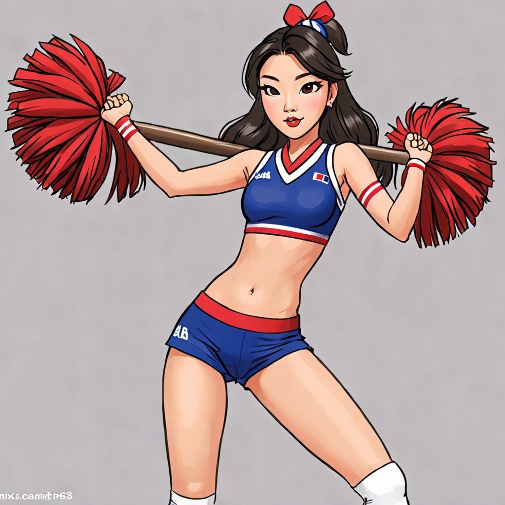 <lora:Jab:1>korean cheerleader in the style of jab,masterpiece, best quality, anti-aliasing, limited palette, super resolution, rich colors