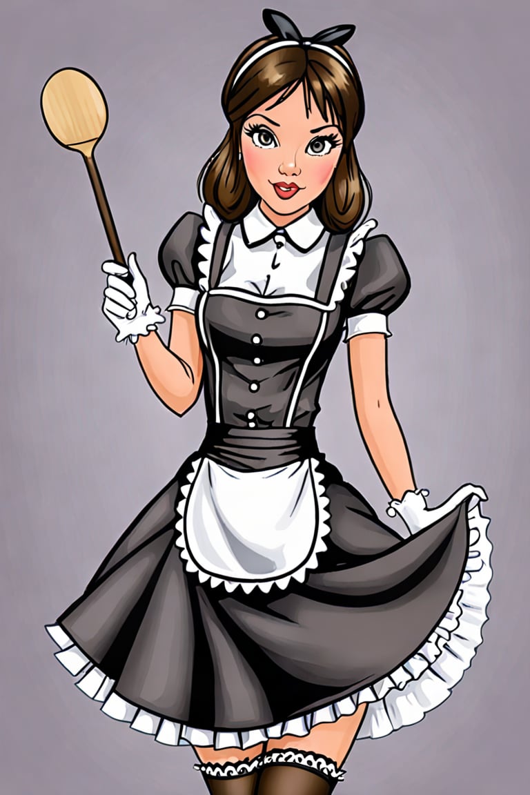 <lora:Jab:1>french maid in the style of jab