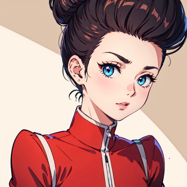 masterpiece, best quality, 1girl, upper body, face focus,pompadour