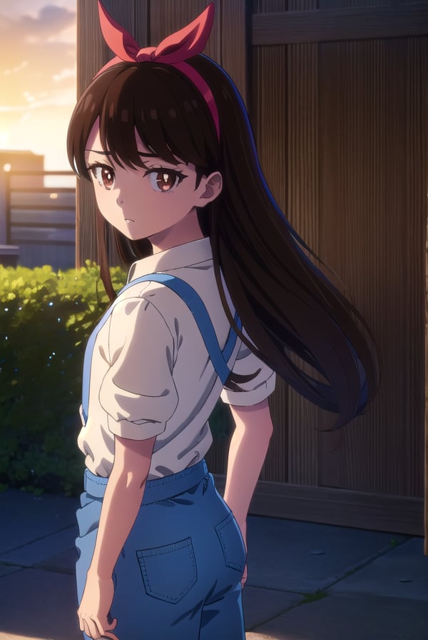 zombieanju, <lora:zom100 anju s1-lora-nochekaiser:1>,anju, long hair, black hair, (brown eyes:1.5), hairband, ribbon, hair ribbon,BREAK shirt, bow, white shirt, short sleeves, suspenders,BREAK outdoors, village, sun, sky, clouds,BREAK looking at viewer, (cowboy shot:1.5),BREAK <lyco:GoodHands-beta2:1>, (masterpiece:1.2), best quality, high resolution, unity 8k wallpaper, (illustration:0.8), (beautiful detailed eyes:1.6), extremely detailed face, perfect lighting, extremely detailed CG, (perfect hands, perfect anatomy),