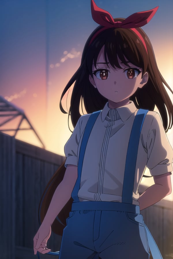 zombieanju, <lora:zom100 anju s1-lora-nochekaiser:1>,anju, long hair, black hair, (brown eyes:1.5), hairband, ribbon, hair ribbon,BREAK shirt, bow, white shirt, short sleeves, suspenders,BREAK outdoors, village, sun, sky, clouds,BREAK looking at viewer, (cowboy shot:1.5),BREAK <lyco:GoodHands-beta2:1>, (masterpiece:1.2), best quality, high resolution, unity 8k wallpaper, (illustration:0.8), (beautiful detailed eyes:1.6), extremely detailed face, perfect lighting, extremely detailed CG, (perfect hands, perfect anatomy),