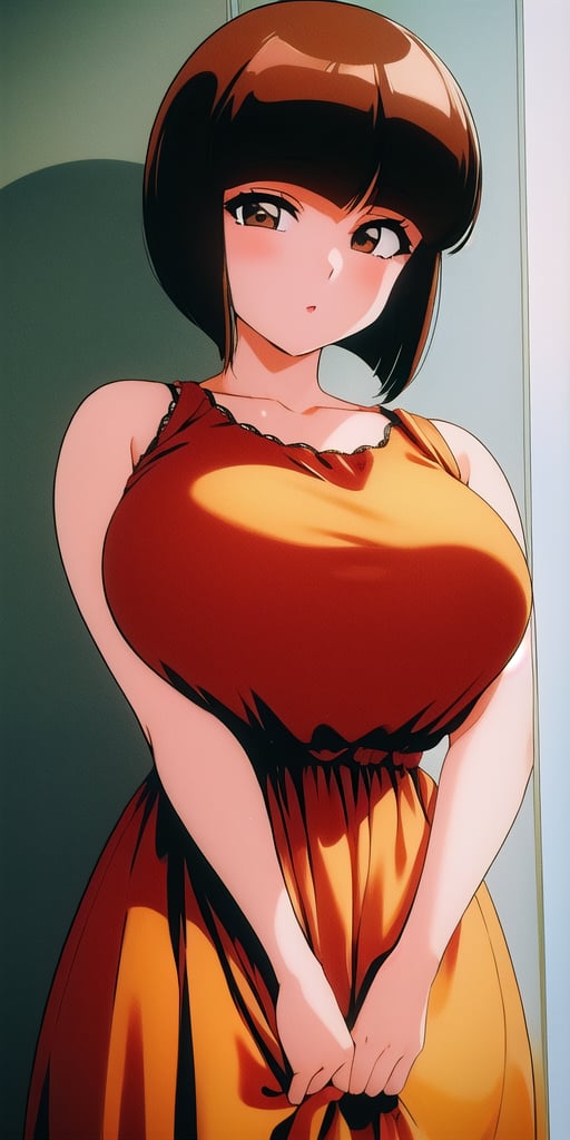 <lora:TendouNabikiV2:0.85> tendounabiki, huge_breasts, standing, solo, sundress, masterpiece, best quality, detailed face, detailed eyes, highres,