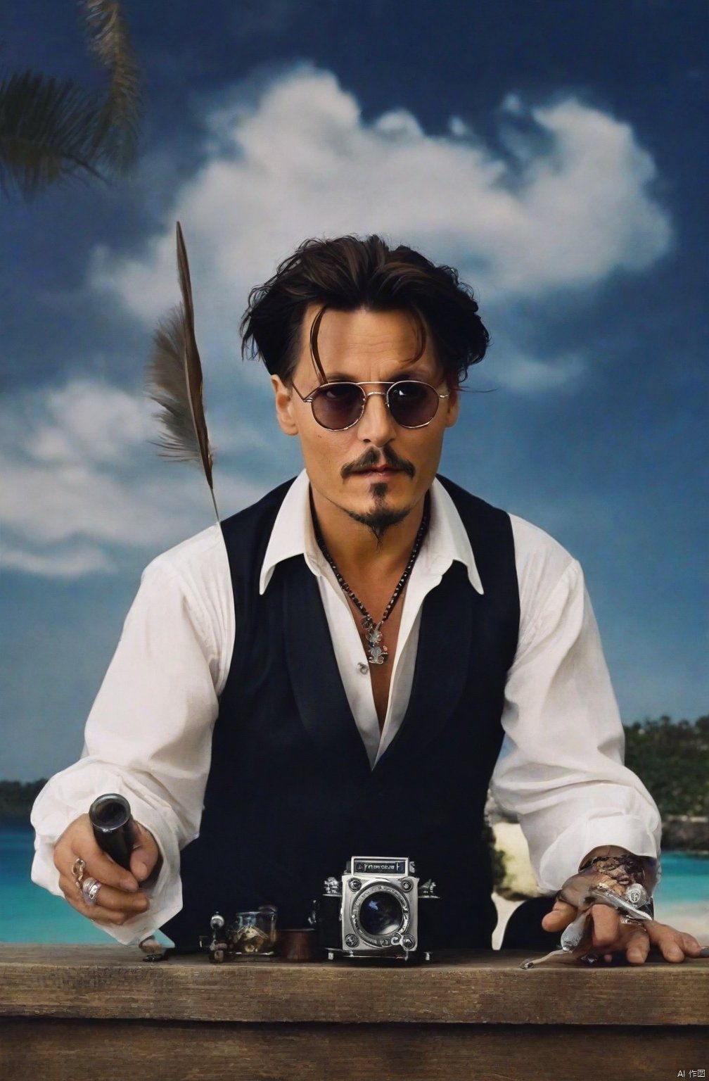  masterpiece, best quality, photorealistic,Johnny Depp