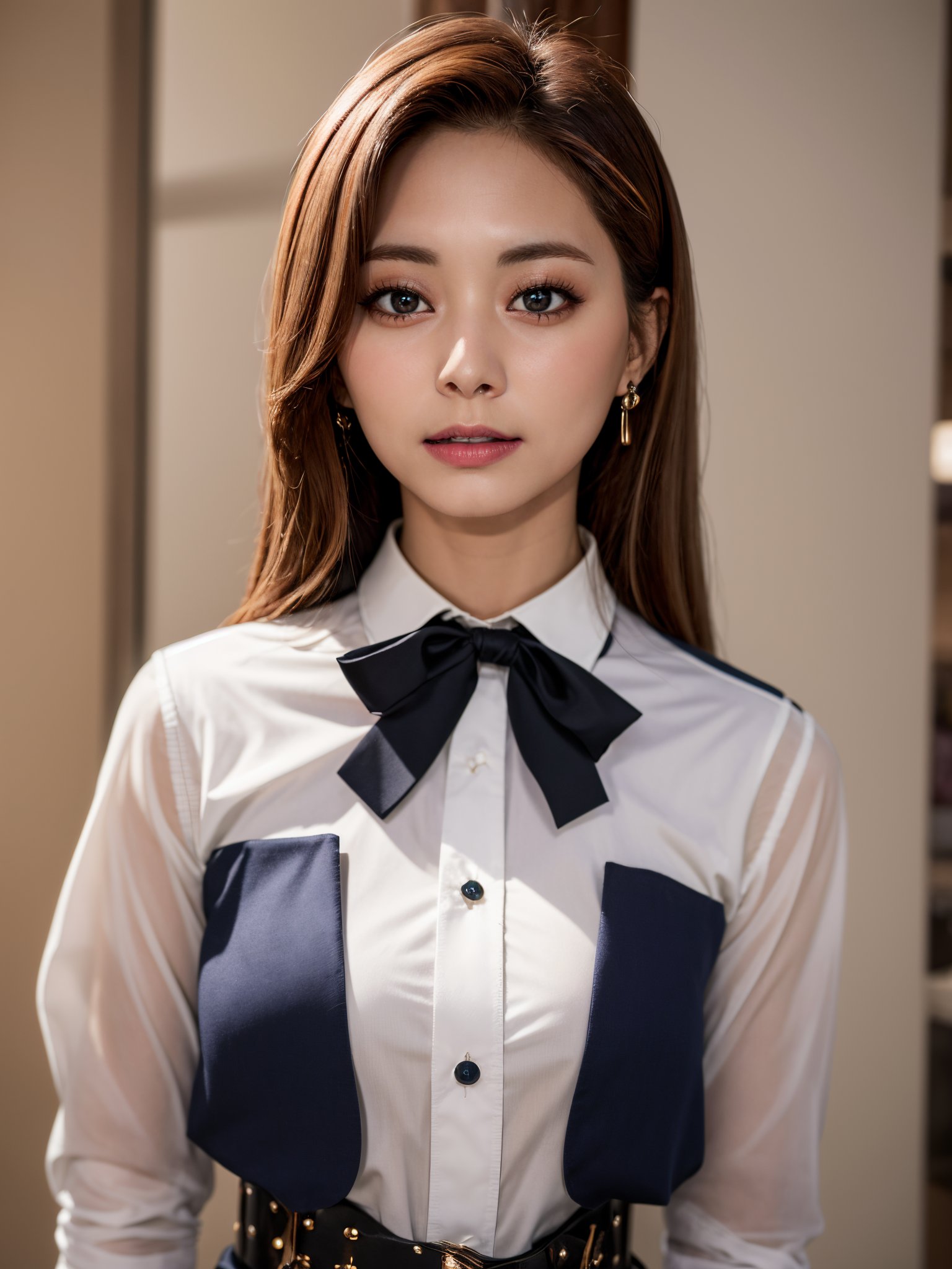 Tzuyu, 1girl, solo, realistic, looking at viewer,