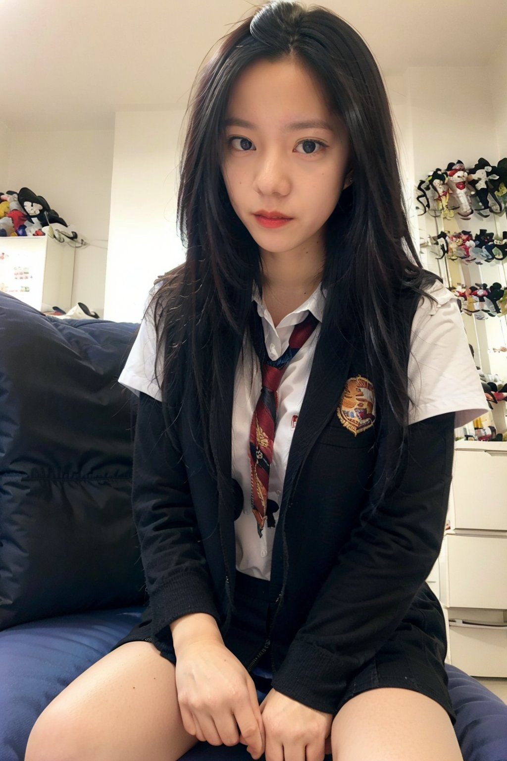 school uniform, uniform,knee