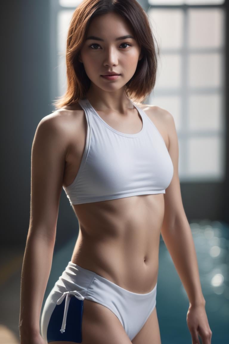 Aesthetic,  best quality image,  (((Filipino-Italian blood mix))),  ((smiling)),  (((black straight thin hair))),  (((highly detailed black Filipino eyes 1.4))),  tender small breast,  (((white skin complexion: 3.8))), (((wearing  2 tone colored,  2 piece swim wear: 3.8))),  Thin string micro triangle bra,  T back bikini,  correct physical anatomy,  correct hand and fingers arrangement,  full body portrait,  model shoot style from legs to head,  looking at viewer,  High detail RAW color photo professional photo,  (realistic,  photo realism:1.4),  (highest quality),  (best shadow),  ultra high resolution,  highly detailed CG unified 8K wallpapers,  depth of field,  cinematic lighting,  dark back ground,  masterpiece,  16k,  high details,  high resolution,  beautiful eyes,  (delicate face),  perfect detail,  perfect feet,  sexy legs,  medium breast,  lots of exposed skin,  full body,  cinematic lighting,  dark studio,  ((hyper detailed face)), ((hyper detailed eyes)), (((exposed thighs))), h4n3n